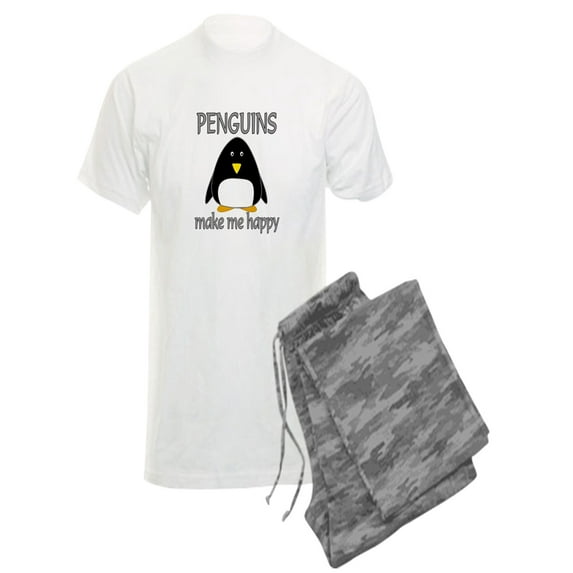 CafePress - Penguin Happy - Men's Light Pajamas