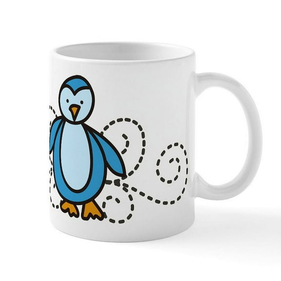 CafePress - Penguin Mug - 11 oz Ceramic Mug - Novelty Coffee Tea Cup