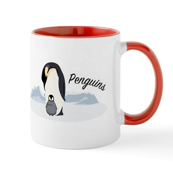 CafePress - Penguin Mugs - 11 oz Ceramic Mug - Novelty Coffee Tea Cup