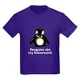 thumbnail image 1 of CafePress - Penguins Ate My Homework Kids Dark T Shirt - Dark T-Shirt Kids XS-XL, 1 of 4