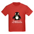 thumbnail image 1 of CafePress - Penguins Ate My Homework Kids Dark T Shirt - Dark T-Shirt Kids XS-XL, 1 of 4