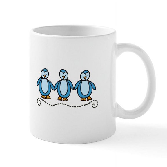 CafePress - Penguins Mugs - 11 oz Ceramic Mug - Novelty Coffee Tea Cup