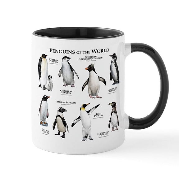 CafePress - Penguins Of The World Mug - 11 oz Ceramic Mug - Novelty Coffee Tea Cup