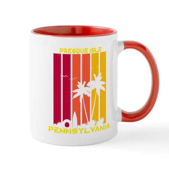 CafePress - Pennsylvania Presque Isle Mugs - 11 oz Ceramic Mug - Novelty Coffee Tea Cup