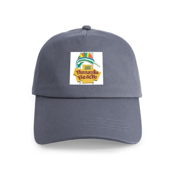 CafePress - Pensacola Beach Sign, Florida Cap - Adjustable 100% Brushed Unisex Casual Cotton Baseball Cap, Beige, 1