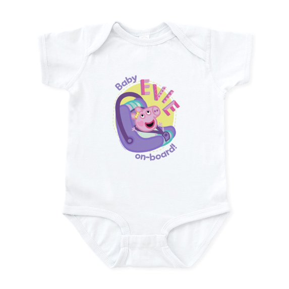 CafePress - Peppa Pig: Baby On Board! - Baby Light Bodysuit, Size Newborn - 24 Months
