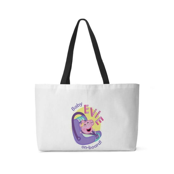 CafePress - Peppa Pig: Baby On Board! - Large Weekender Tote