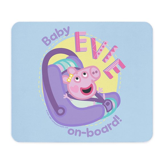 CafePress - Peppa Pig: Baby On Board! - Non-slip Rubber Mousepad, Gaming Mouse Pad
