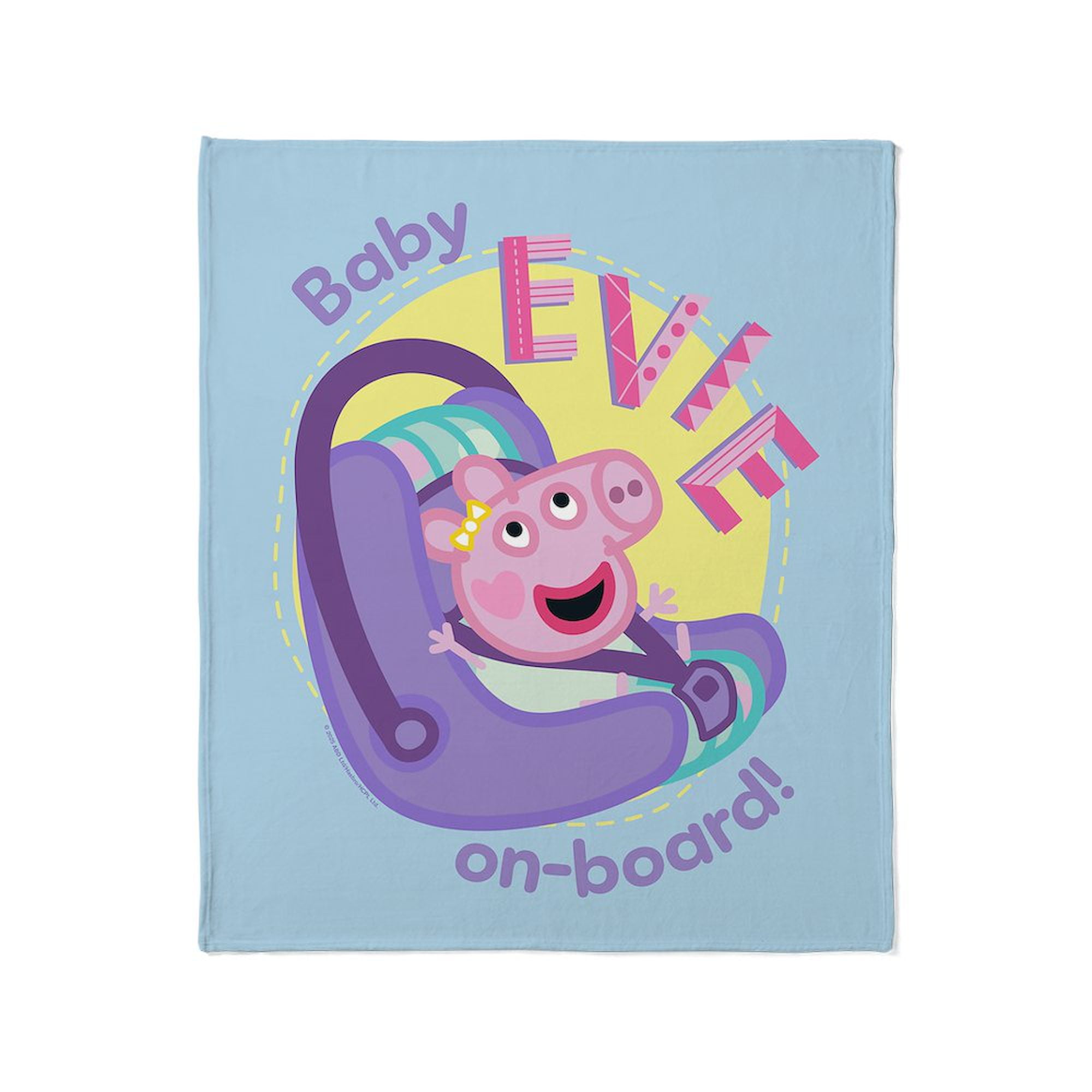 CafePress - Peppa Pig: Baby On Board! - Soft Fleece Throw Blanket, 50"x60" for All Ages