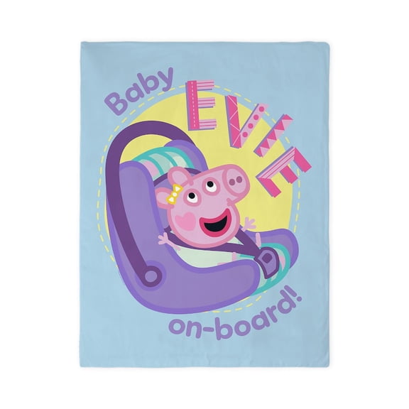 CafePress - Peppa Pig: Baby On Board! - Twin Duvet Cover, Printed Comforter Cover