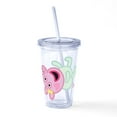 thumbnail image 1 of CafePress - Peppa Pig: Baby Pig - 16 Ounce Classic Clear Insulated Double Wall Tumbler Cup with Lid Straw , Reusable, 1 of 5