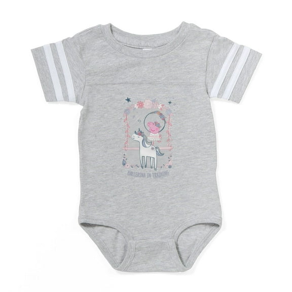 CafePress - Peppa Pig Ballerina In Training Baby Football Body - Cute Infant Baby Football Bodysuit
