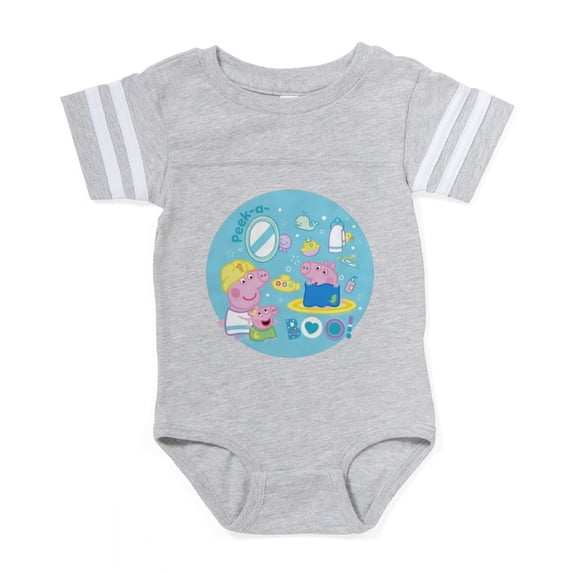 CafePress - Peppa Pig: Bath Time - Cute Infant Baby Football Bodysuit
