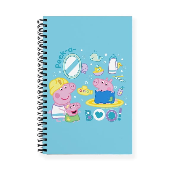 CafePress - Peppa Pig: Bath Time - Spiral Bound Journal Notebook, Personal Diary Dot Grid