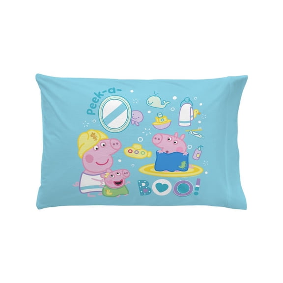 CafePress - Peppa Pig: Bath Time - Standard Size Pillow Case, 20"x30" Pillow Cover, Unique Pillow Slip Microfiber