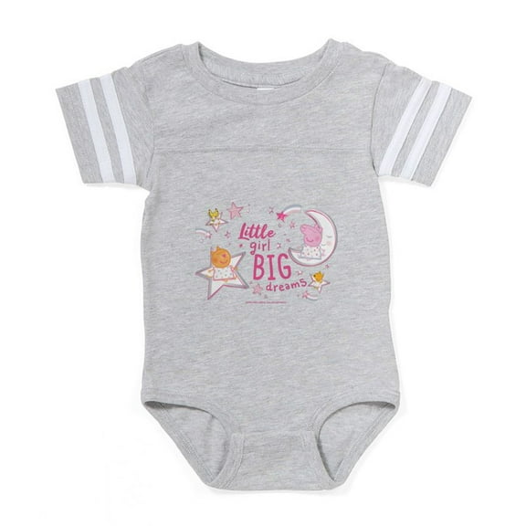 CafePress - Peppa Pig Big Dreams - Cute Infant Baby Football Bodysuit