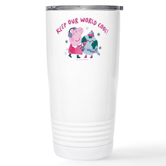 CafePress - Peppa Pig Cool World Mugs - Insulated Stainless Steel Travel Tumbler 20 oz.