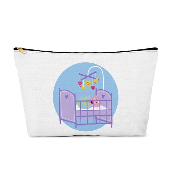 CafePress - Peppa Pig: Crib Giggles - 12.5" x 7" Makeup Bag
