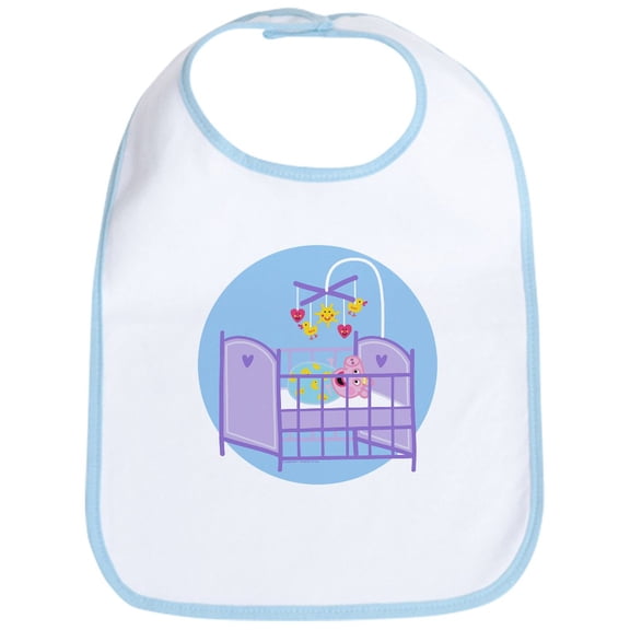 CafePress - Peppa Pig: Crib Giggles - Cute Cotton Cloth Baby Bib, Toddler Bib