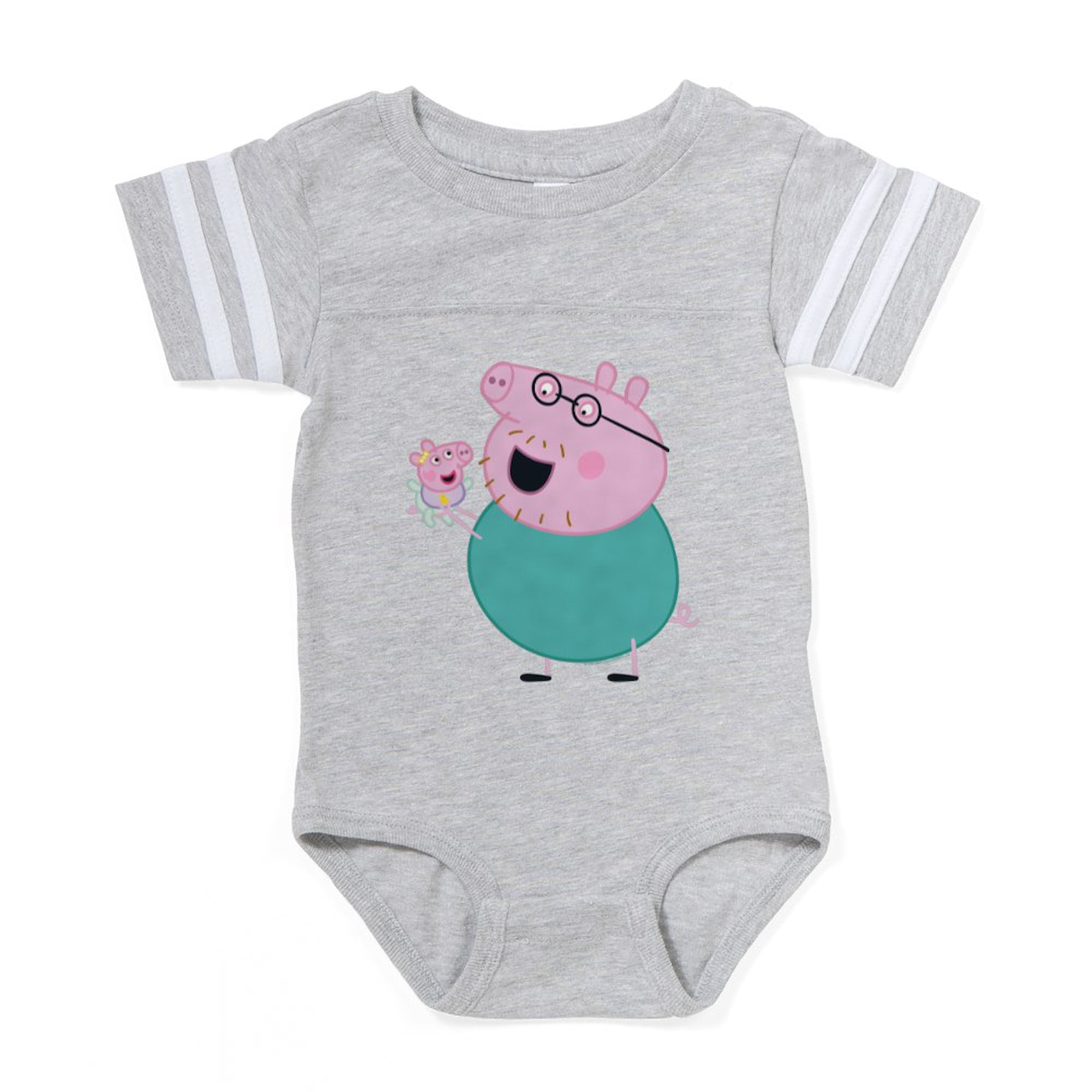 CafePress - Peppa Pig: Daddy Pig & Baby - Cute Infant Baby Football