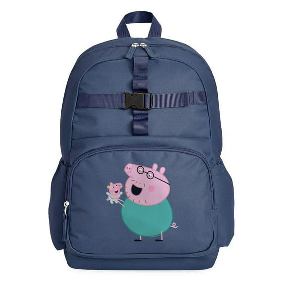 CafePress - Peppa Pig: Daddy Pig & Baby - Cute School Travel Backpack