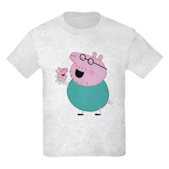 CafePress - Peppa Pig: Daddy Pig & Baby Kids T Shirt - Light Classic Kids Graphic, Short Sleeve T-Shirt, Sizes XS-XL