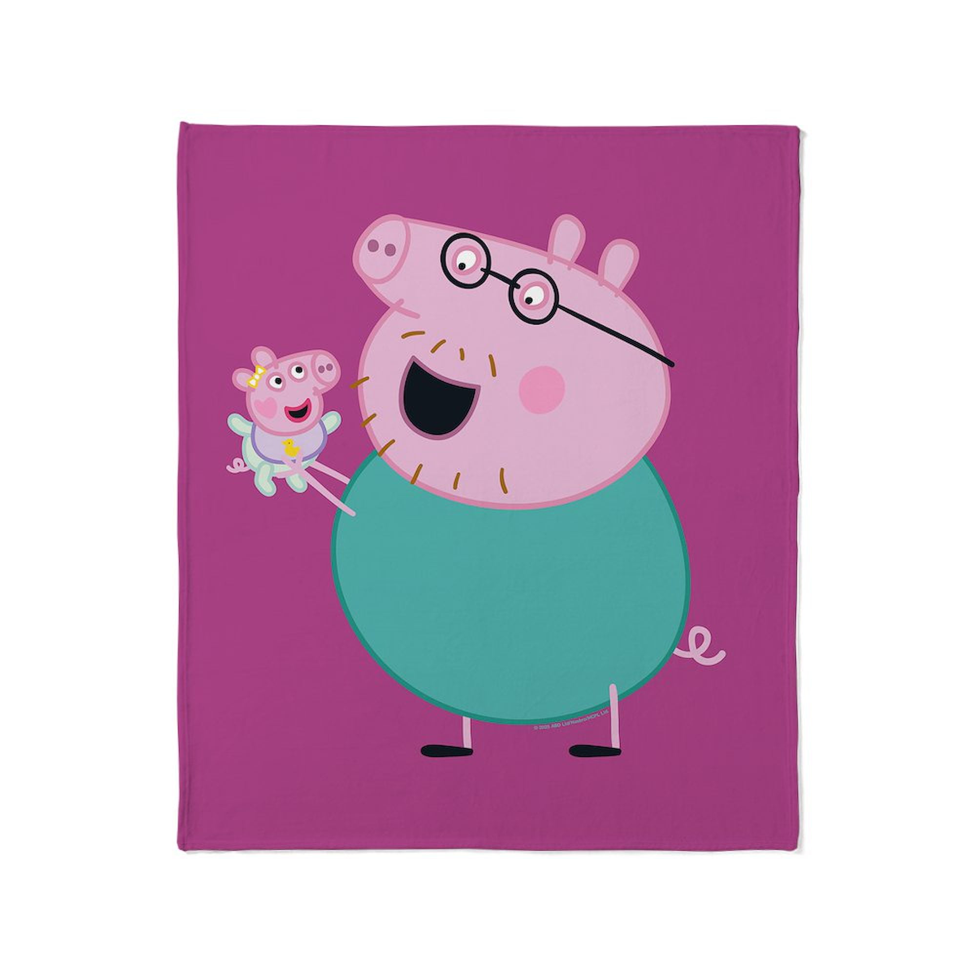 CafePress - Peppa Pig: Daddy Pig & Baby - Soft Fleece Throw Blanket, 50"x60" for All Ages