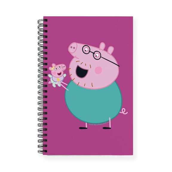 CafePress - Peppa Pig: Daddy Pig & Baby - Spiral Bound Journal Notebook, Personal Diary Lined