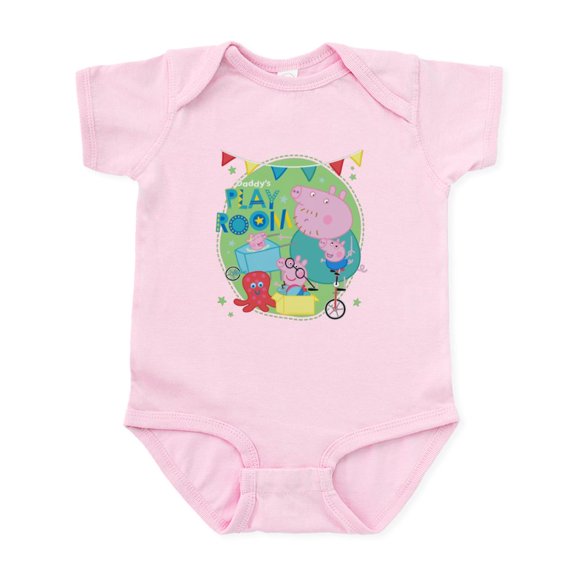 CafePress - Peppa Pig: Daddy's Play Room - Baby Light Bodysuit, Size Newborn - 24 Months