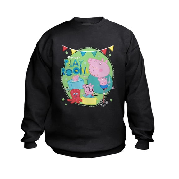 CafePress - Peppa Pig: Daddy's Play Room - Kids Sweatshirt, Youth Crew Neck Sweatshirt
