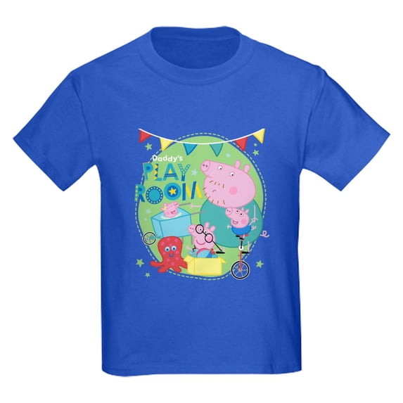 CafePress - Peppa Pig: Daddy's Play Room Kids T Shirt - Dark T-Shirt Kids XS-XL