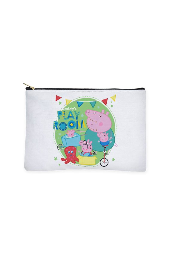 - Peppa Pig: Daddy's Play Room - Zipper Makeup Pouch, 8.5"x6"