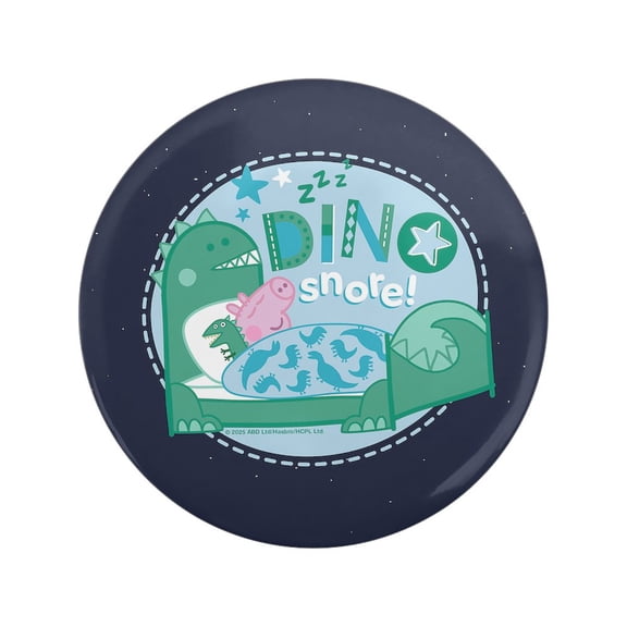 CafePress - Peppa Pig: Dino Snore! 3.5 Button - 3.5" Button