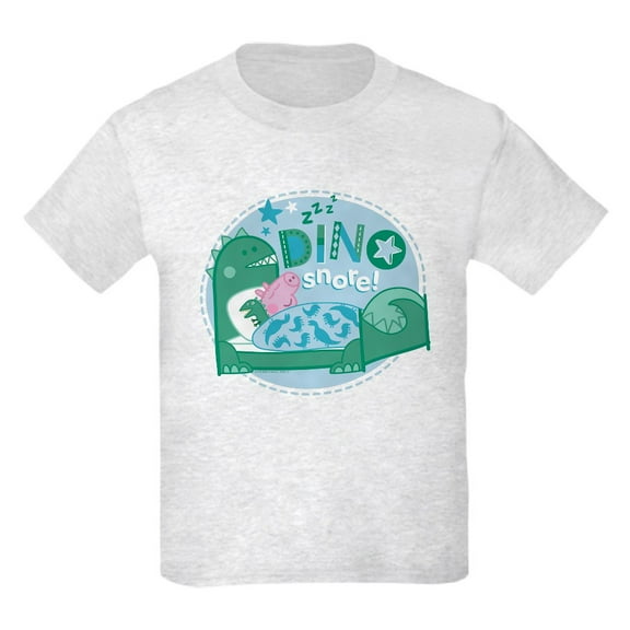 CafePress - Peppa Pig: Dino Snore! Kids T Shirt - Light Classic Kids Graphic, Short Sleeve T-Shirt, Sizes XS-XL