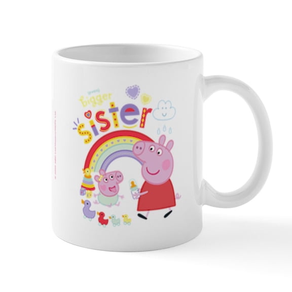 CafePress - Peppa Pig: Even Bigger Sister - 11 oz Ceramic Mug - Novelty Coffee Tea Cup