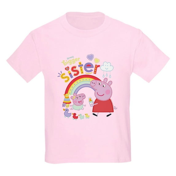 CafePress - Peppa Pig: Even Bigger Sister Kids T Shirt - Light Classic Kids Graphic, Short Sleeve T-Shirt, Sizes XS-XL
