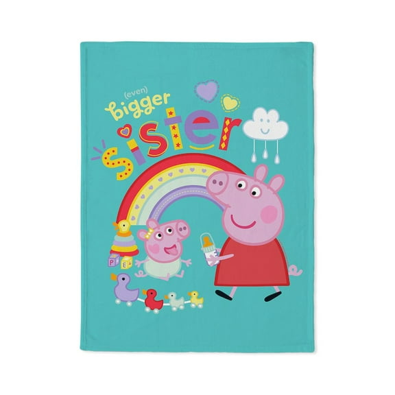 CafePress - Peppa Pig: Even Bigger Sister - Soft Fleece Throw Stadium Blanket, 30"x40"