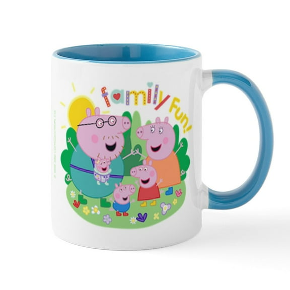 CafePress - Peppa Pig: Family Fun! - 11 oz Ceramic Mug - Novelty Coffee Tea Cup