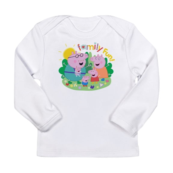 CafePress - Peppa Pig: Family Fun! Long Sleeve Infant T Shirt - Long Sleeve Infant T-Shirt