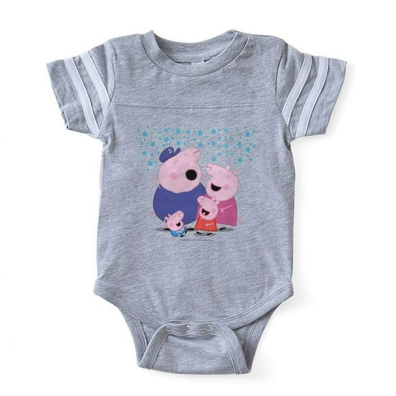 CafePress - Peppa Pig Family Laughing - Cute Infant Baby Football Bodysuit