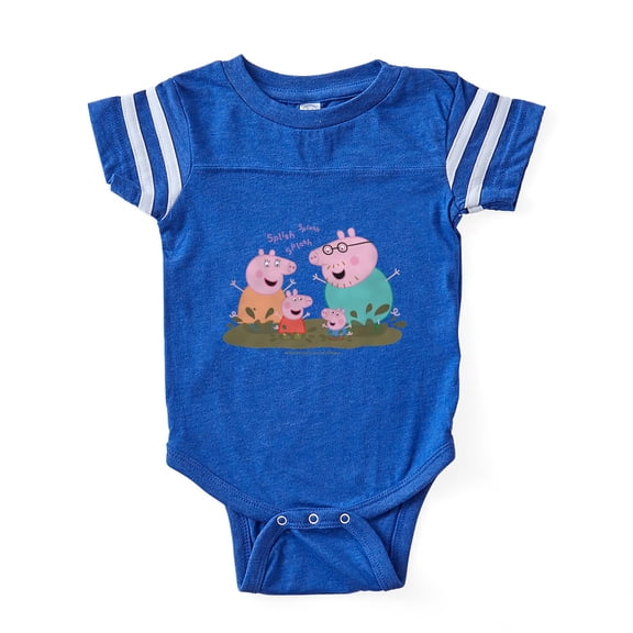 CafePress - Peppa Pig Family Splash - Cute Infant Baby Football Bodysuit