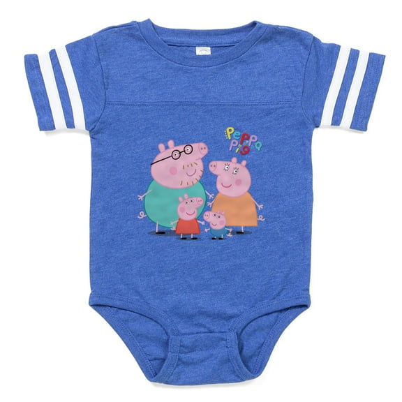 CafePress - Peppa Pig Family Together - Cute Infant Baby Football Bodysuit