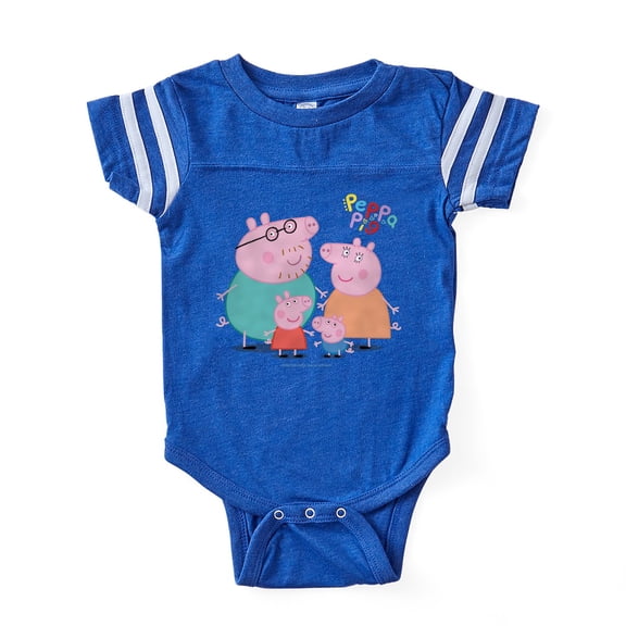 CafePress - Peppa Pig Family Together - Cute Infant Baby Football Bodysuit