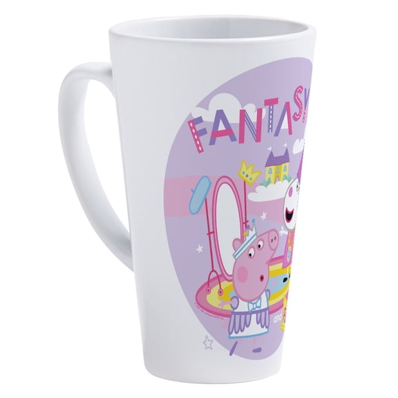 CafePress - Peppa Pig: Fantasy And Fun! - 17 Oz White Ceramic Latte Mug
