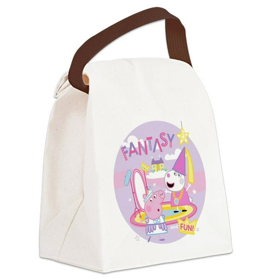 CafePress - Peppa Pig: Fantasy And Fun! - Canvas Lunch Bag with Strap Handle