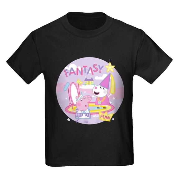 CafePress - Peppa Pig: Fantasy And Fun! Kids T Shirt - Dark T-Shirt Kids XS-XL