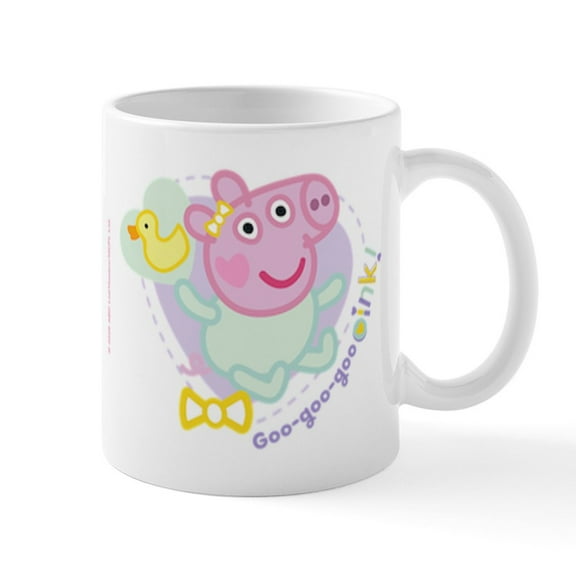CafePress - Peppa Pig: Goo Goo Goo Oink! - 11 oz Ceramic Mug - Novelty Coffee Tea Cup