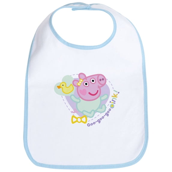 CafePress - Peppa Pig: Goo Goo Goo Oink! - Cute Cotton Cloth Baby Bib, Toddler Bib