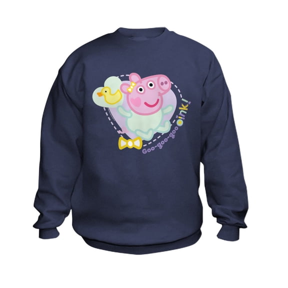 CafePress - Peppa Pig: Goo Goo Goo Oink! - Kids Sweatshirt, Youth Crew Neck Sweatshirt