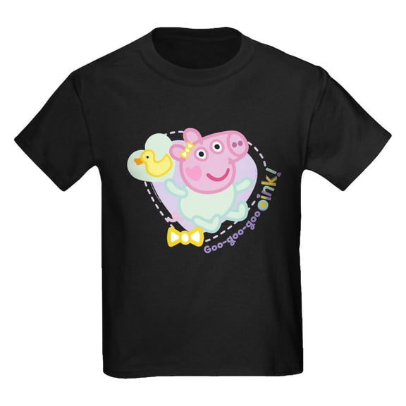 CafePress - Peppa Pig: Goo Goo Goo Oink! Kids T Shirt - Dark T-Shirt Kids XS-XL